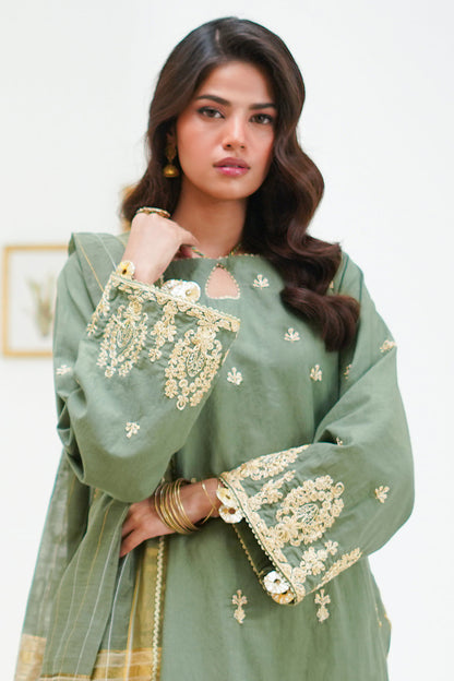Zellbury | Unstitched 3 Piece Cambric | Embroidered Shirt Shalwar Dupatta - 1284 Default Title