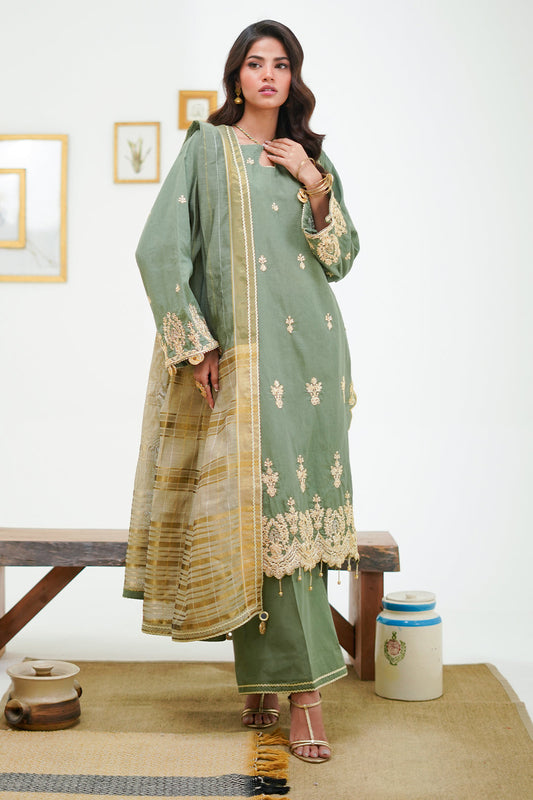 Zellbury | Unstitched 3 Piece Cambric | Embroidered Shirt Shalwar Dupatta - 1284