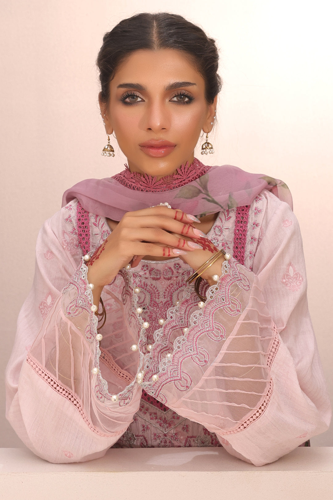 Zellbury | Unstitched 3 Piece Cambric | Embroidered Shirt Shalwar Dupatta - 1543 Default Title