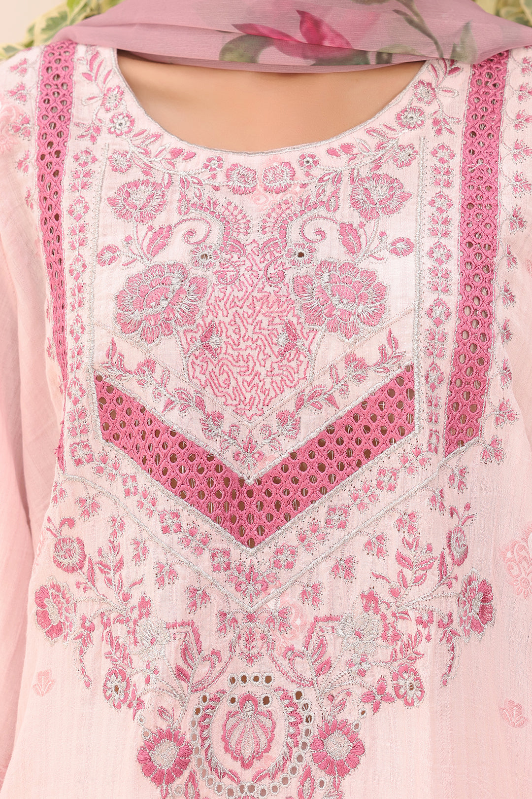 Zellbury | Unstitched 3 Piece Cambric | Embroidered Shirt Shalwar Dupatta - 1543