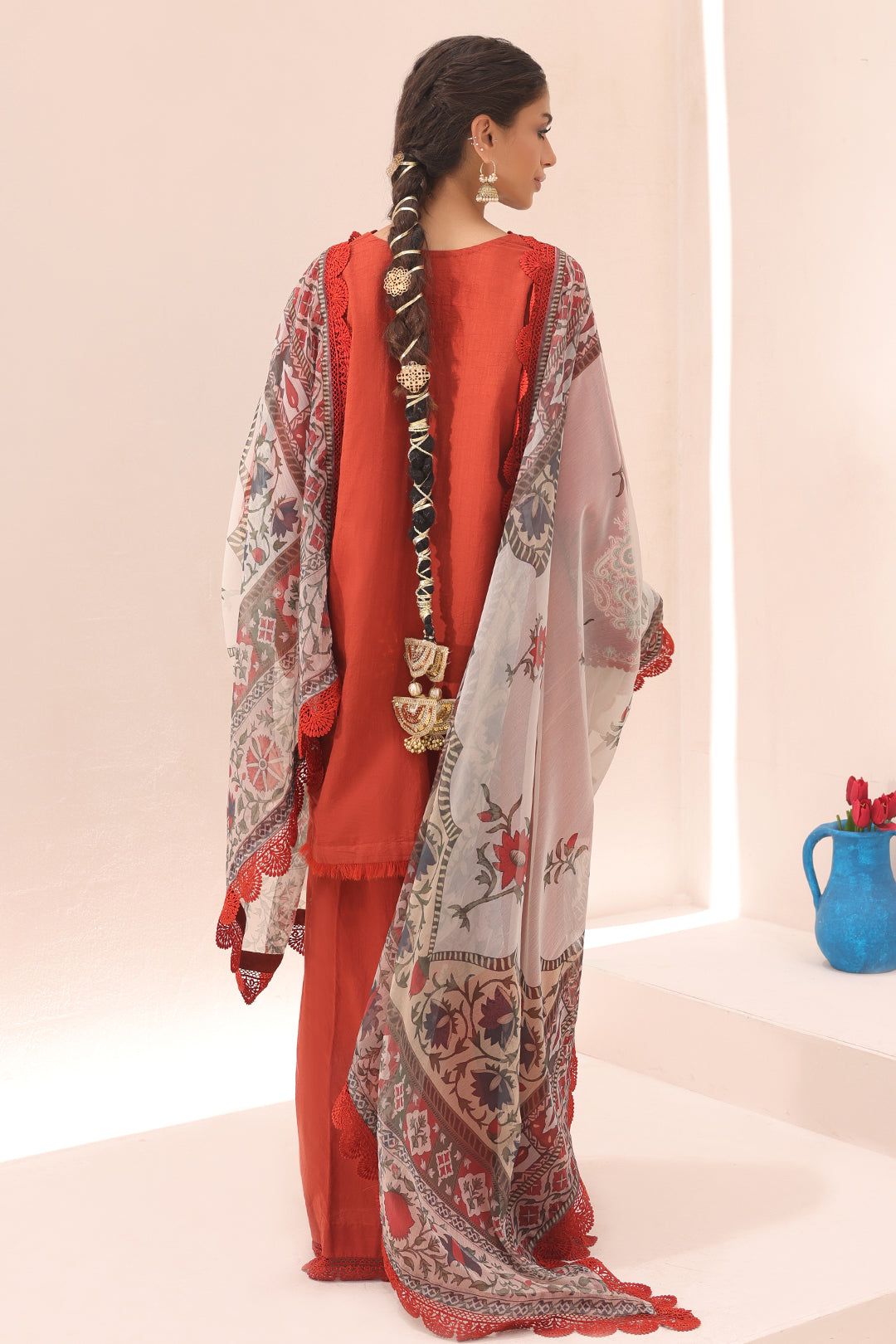 Zellbury | Unstitched 3 Piece Cambric | Embroidered Shirt Shalwar Dupatta - 1544