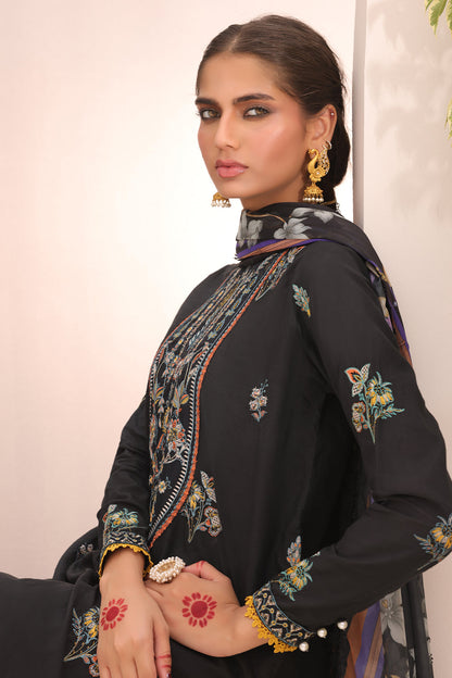 Zellbury | Unstitched 3 Piece Cambric | Embroidered Shirt Shalwar Dupatta - 1547 Default Title