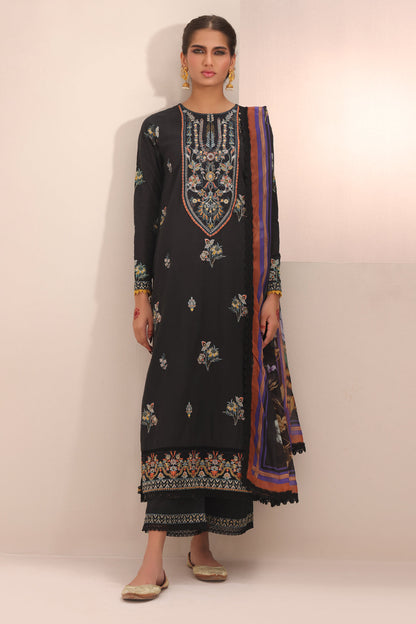 Zellbury | Unstitched 3 Piece Cambric | Embroidered Shirt Shalwar Dupatta - 1547