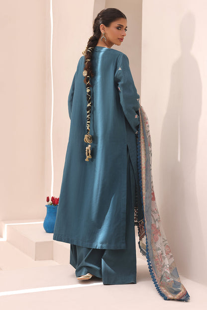 Zellbury | Unstitched 3 Piece Lawn | Embroidered Shirt Shalwar Dupatta - 1549