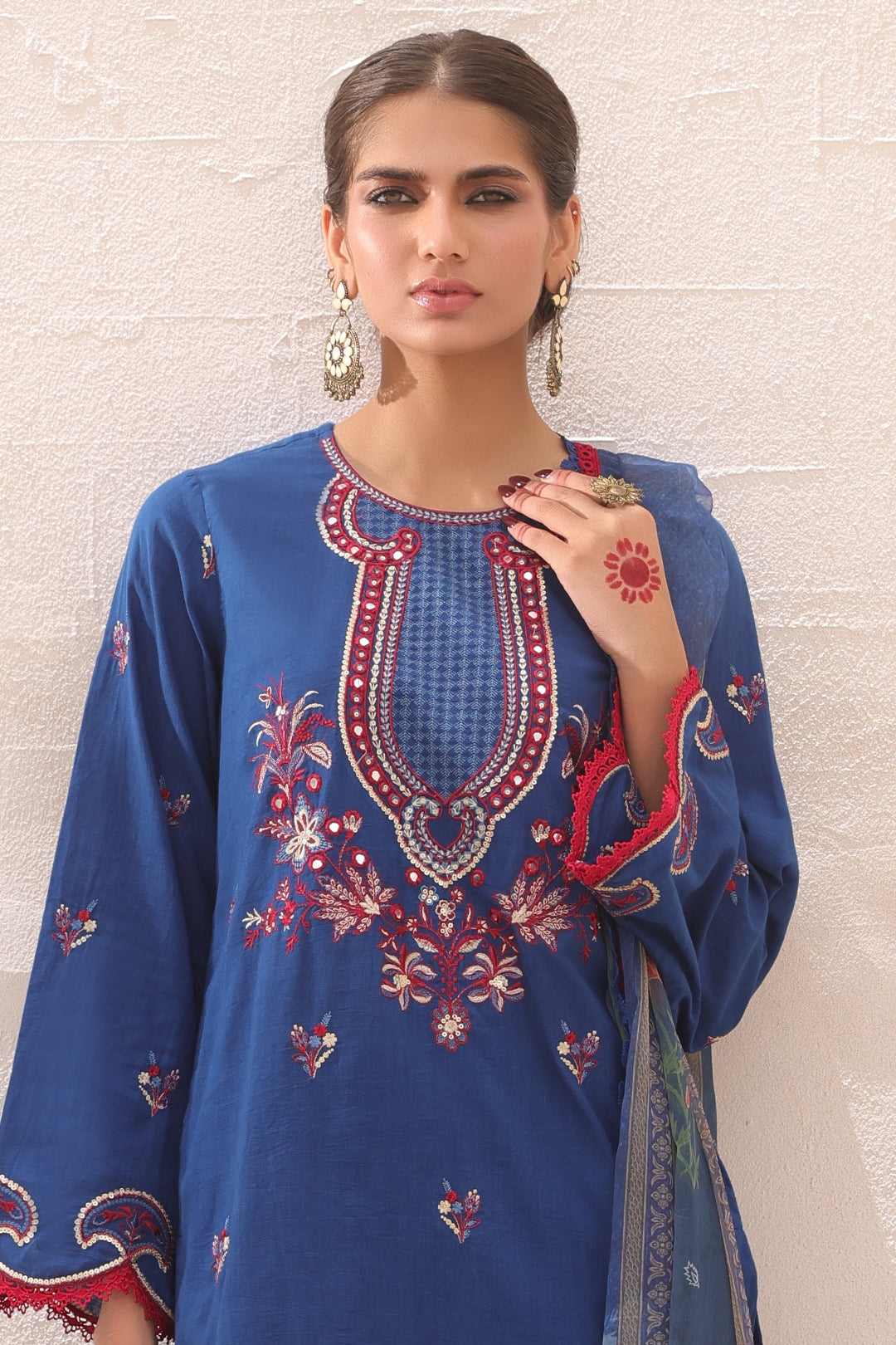 Zellbury | Unstitched 3 Piece Lawn | Embroidered Shirt Shalwar Dupatta - 1551 Default Title