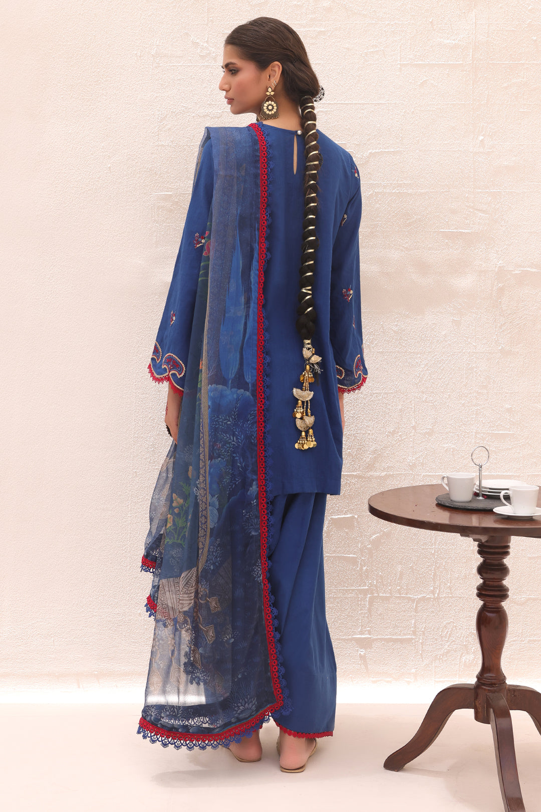 Zellbury | Unstitched 3 Piece Lawn | Embroidered Shirt Shalwar Dupatta - 1551