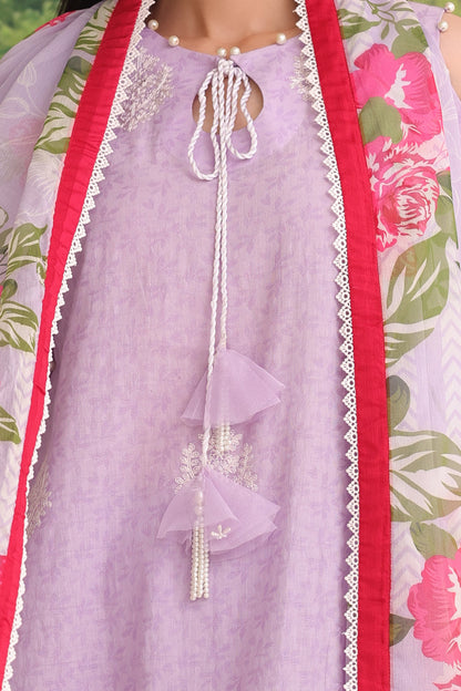 Zellbury | Unstitched 3 Piece Jacquard | Embroidered Shirt Shalwar Dupatta - 1764