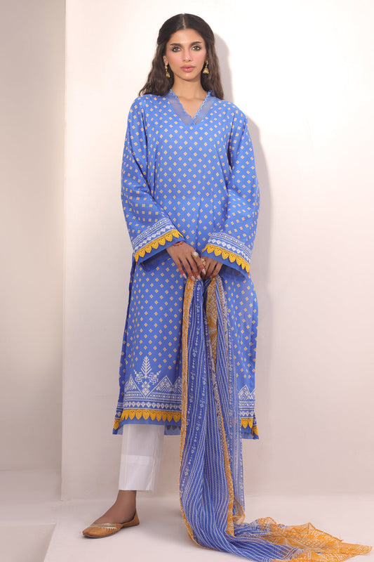 Zellbury | Unstitched 2 Piece Lawn | Shirt Dupatta - 1151