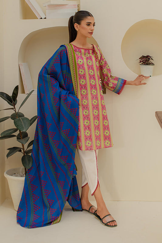 Zellbury | Unstitched 2 Piece Lawn | Shirt Dupatta - 1156