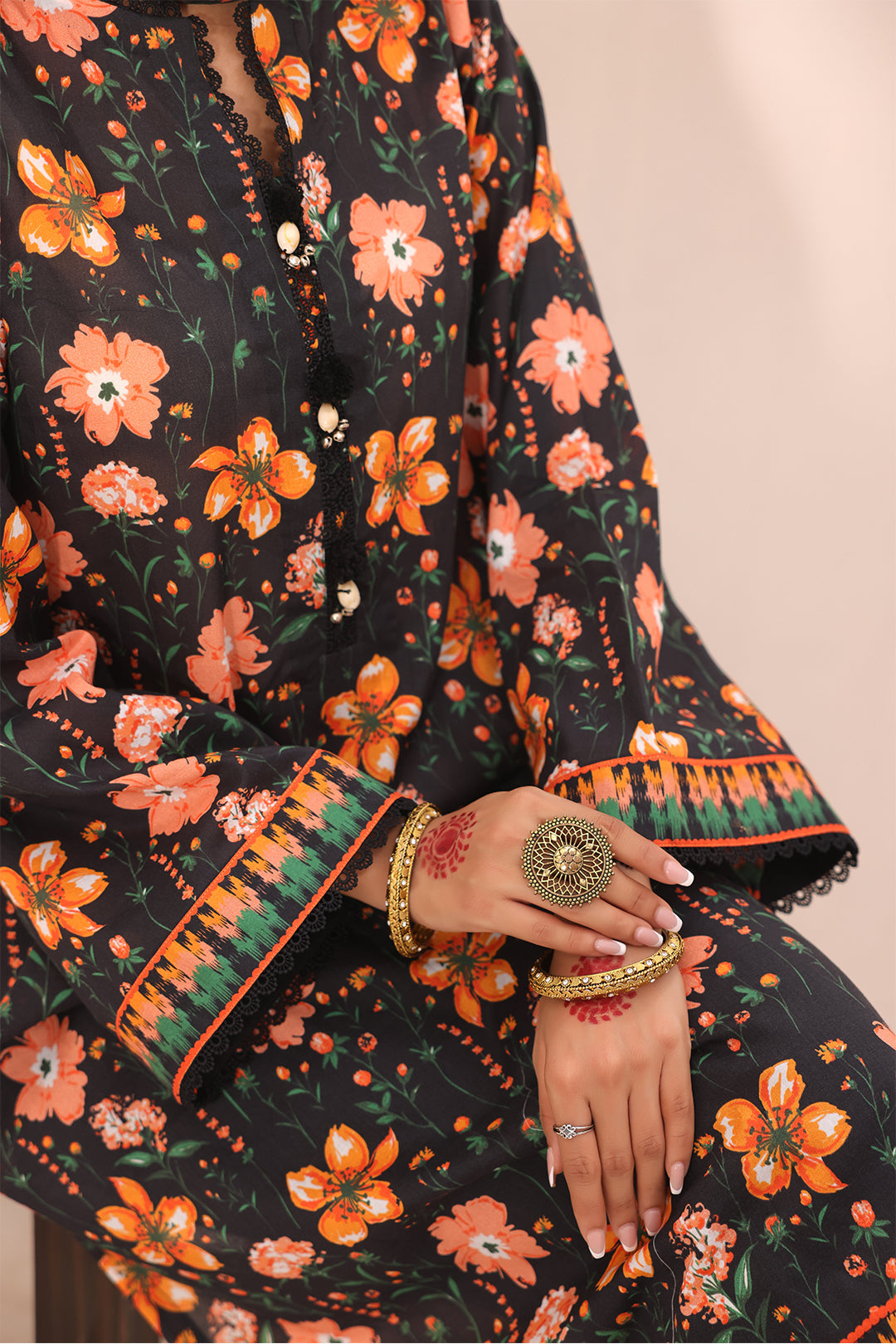 Zellbury | Unstitched 2 Piece Lawn | Shirt Dupatta - 1302