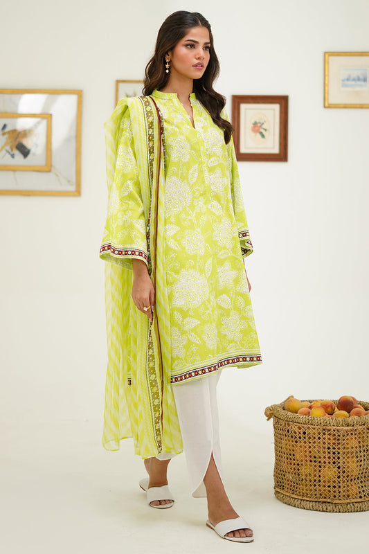 Zellbury | Unstitched 2 Piece Lawn | Shirt Dupatta - 1388