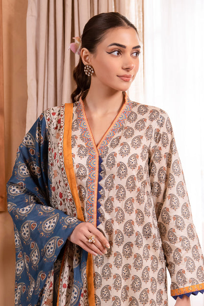 Zellbury | Unstitched 3 Piece Lawn | Shirt Shalwar Dupatta - 1067 Default Title