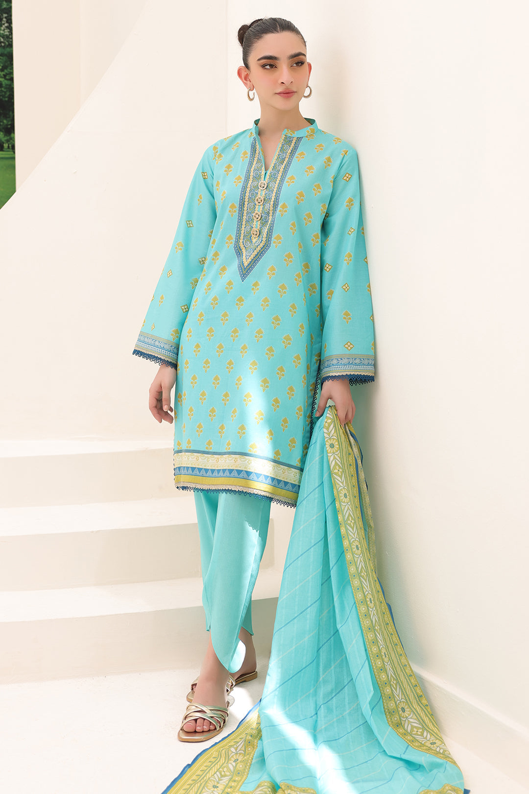 Zellbury | Unstitched 3 Piece Lawn | Shirt Shalwar Dupatta - 1191