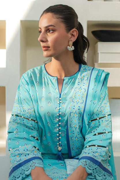 Zellbury | Unstitched 3 Piece Lawn | Shirt Shalwar Dupatta - 1198 Default Title