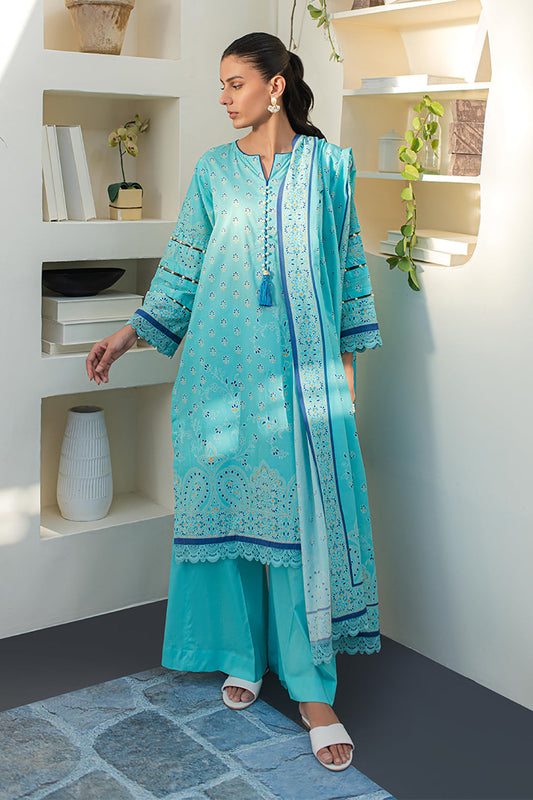 Zellbury | Unstitched 3 Piece Lawn | Shirt Shalwar Dupatta - 1198