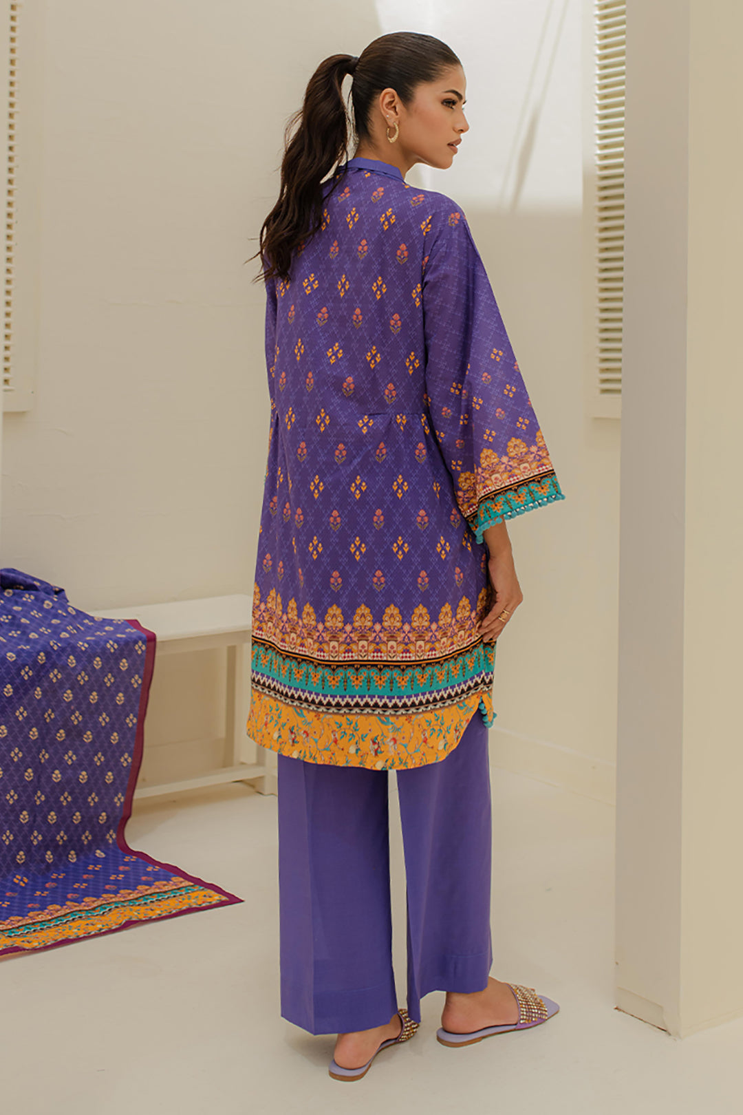 Zellbury | Unstitched 3 Piece Lawn | Shirt Shalwar Dupatta - 1215