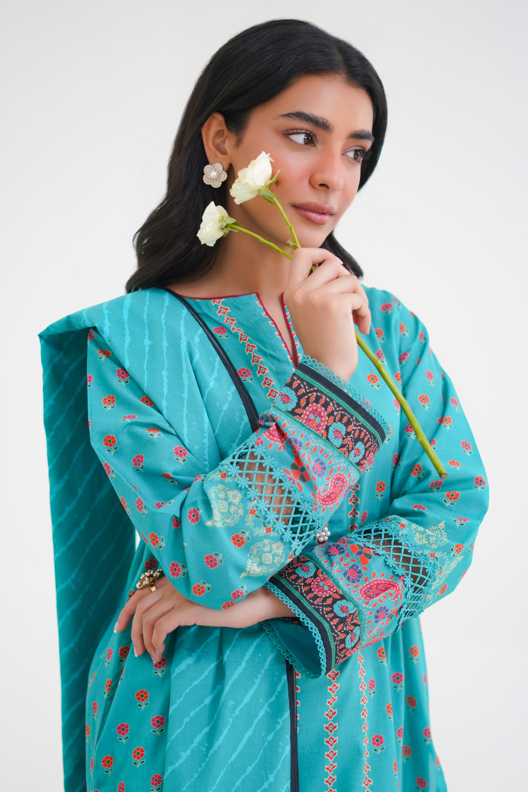 Zellbury | Unstitched 3 Piece Lawn | Shirt Shalwar Dupatta - 1227 Default Title