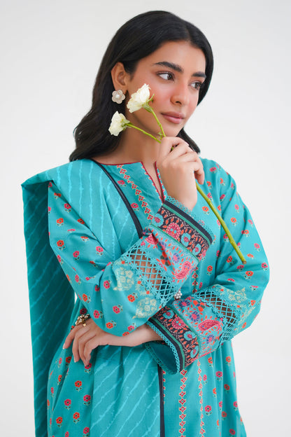 Zellbury | Unstitched 3 Piece Lawn | Shirt Shalwar Dupatta - 1227 Default Title