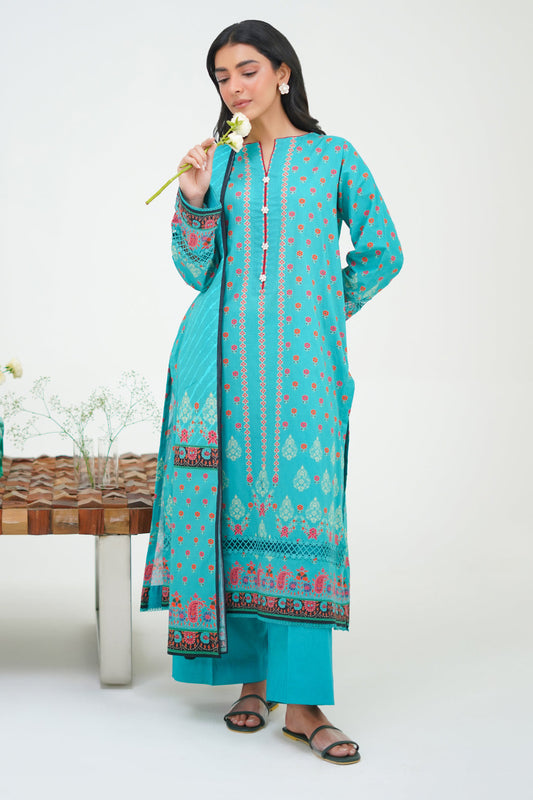 Zellbury | Unstitched 3 Piece Lawn | Shirt Shalwar Dupatta - 1227