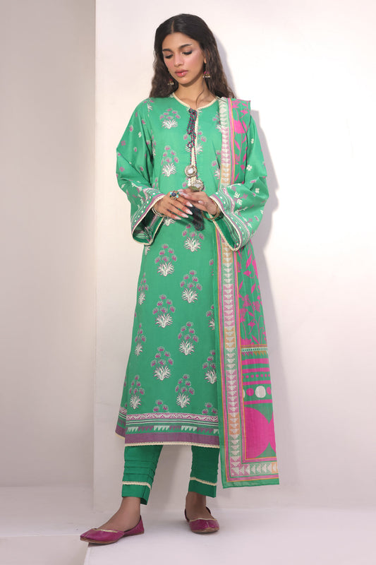 Zellbury | Unstitched 3 Piece Lawn | Shirt Shalwar Dupatta - 1238