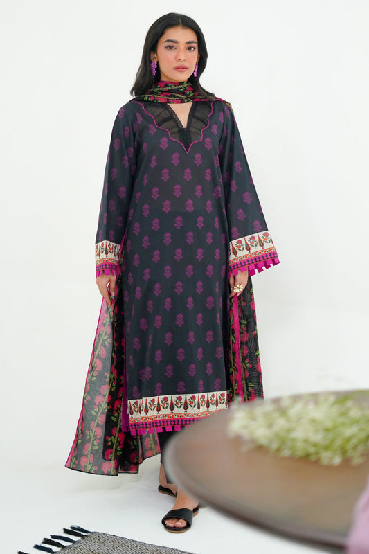 Zellbury | Unstitched 3 Piece Lawn | Shirt Shalwar Dupatta - 1324