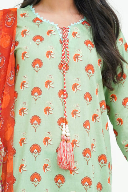 Zellbury | Unstitched 3 Piece Lawn | Shirt Shalwar Dupatta - 1325