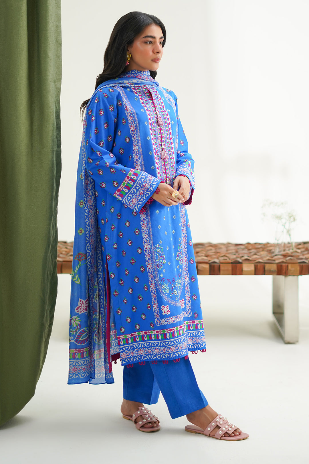 Zellbury | Unstitched 3 Piece Lawn | Shirt Shalwar Dupatta - 1326