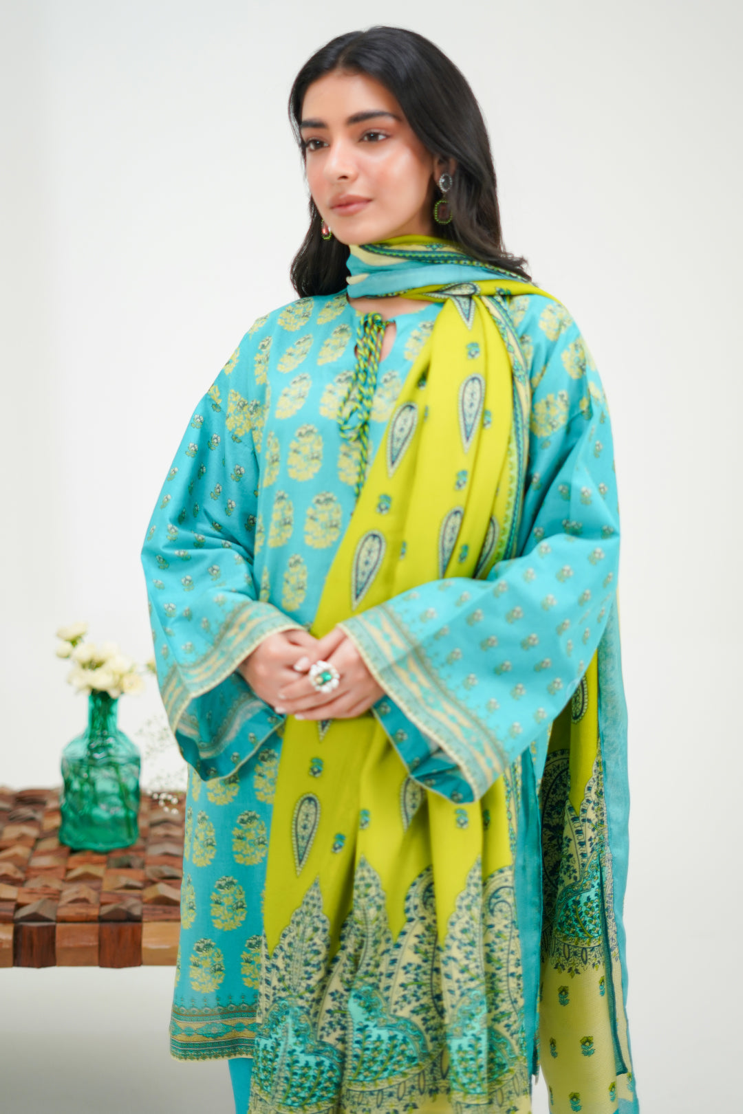 Zellbury | Unstitched 3 Piece Lawn | Shirt Shalwar Dupatta - 1328