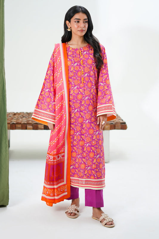 Zellbury | Unstitched 3 Piece Lawn | Shirt Shalwar Dupatta - 1421