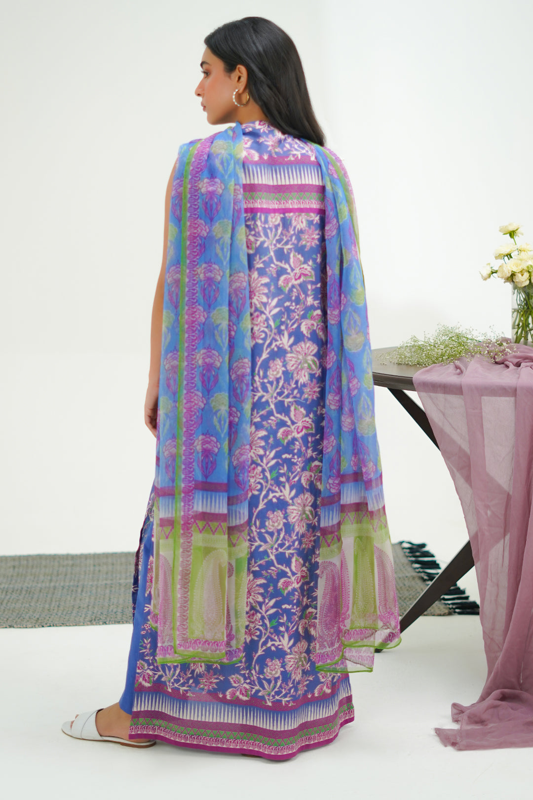 Zellbury | Unstitched 3 Piece Lawn | Shirt Shalwar Dupatta - 1501