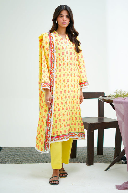 Zellbury | Unstitched 3 Piece Lawn | Shirt Shalwar Dupatta - 1503