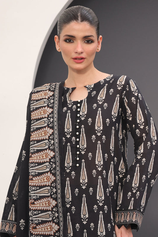 Zellbury | Unstitched 3 Piece Lawn | Shirt Shalwar Dupatta - 1517 Default Title