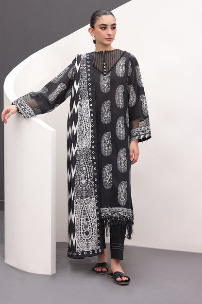 Zellbury | Unstitched 3 Piece Lawn | Shirt Shalwar Dupatta - 1525