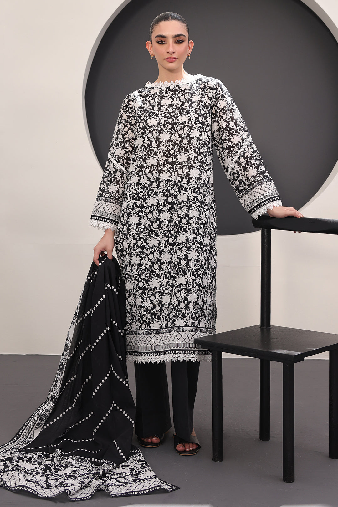 Zellbury | Unstitched 3 Piece Lawn | Shirt Shalwar Dupatta - 1526