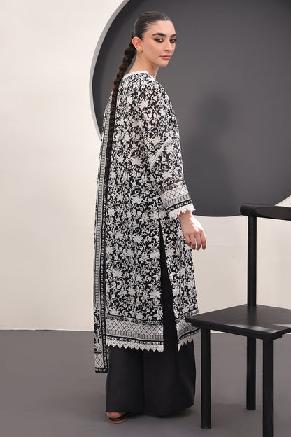 Zellbury | Unstitched 3 Piece Lawn | Shirt Shalwar Dupatta - 1526