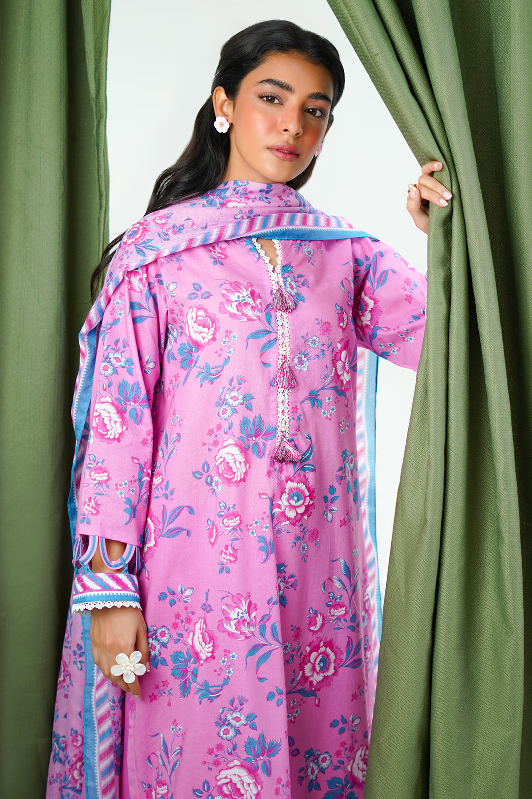 Zellbury | Unstitched 3 Piece Lawn | Shirt Shalwar Dupatta - 1569