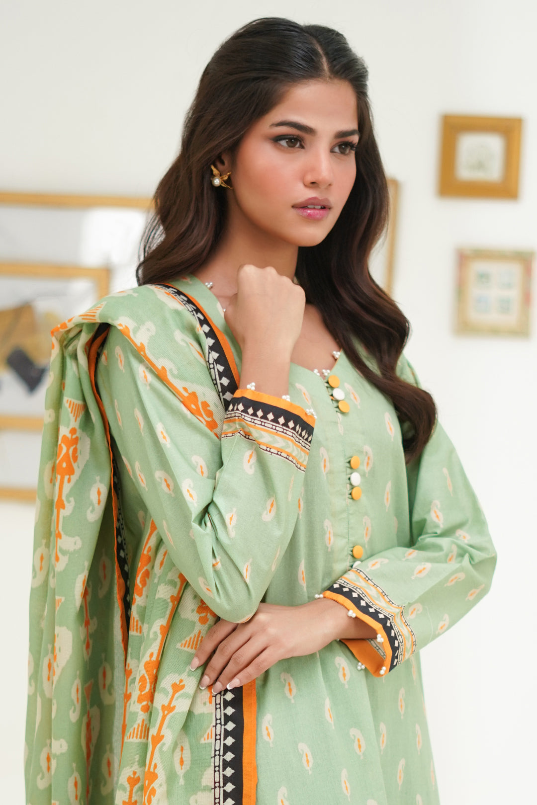 Zellbury | Unstitched 3 Piece Lawn | Shirt Shalwar Dupatta - 1572 Default Title