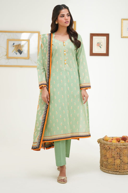Zellbury | Unstitched 3 Piece Lawn | Shirt Shalwar Dupatta - 1572