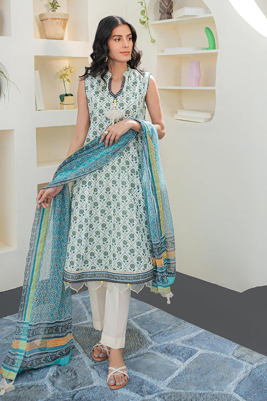 Zellbury | Unstitched 3 Piece Lawn | Shirt Shalwar Dupatta - 1663