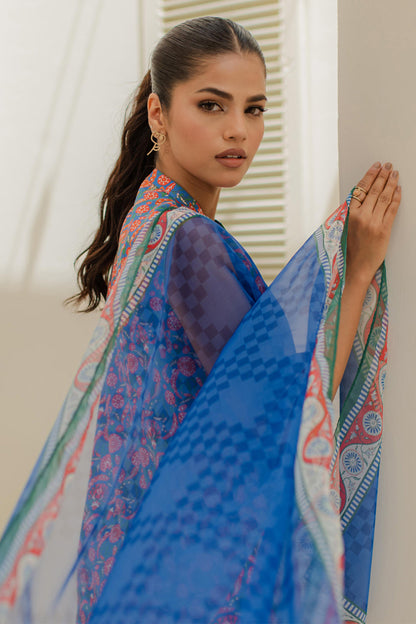 Zellbury | Unstitched 3 Piece Lawn | Shirt Shalwar Dupatta - 1665 Default Title