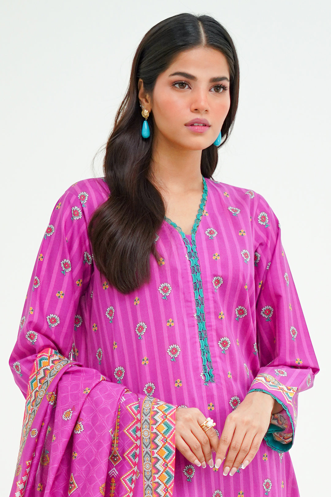 Zellbury | Unstitched 3 Piece Lawn | Shirt Shalwar Dupatta - 1671 Default Title