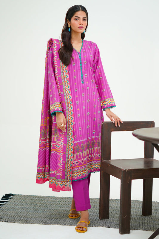 Zellbury | Unstitched 3 Piece Lawn | Shirt Shalwar Dupatta - 1671