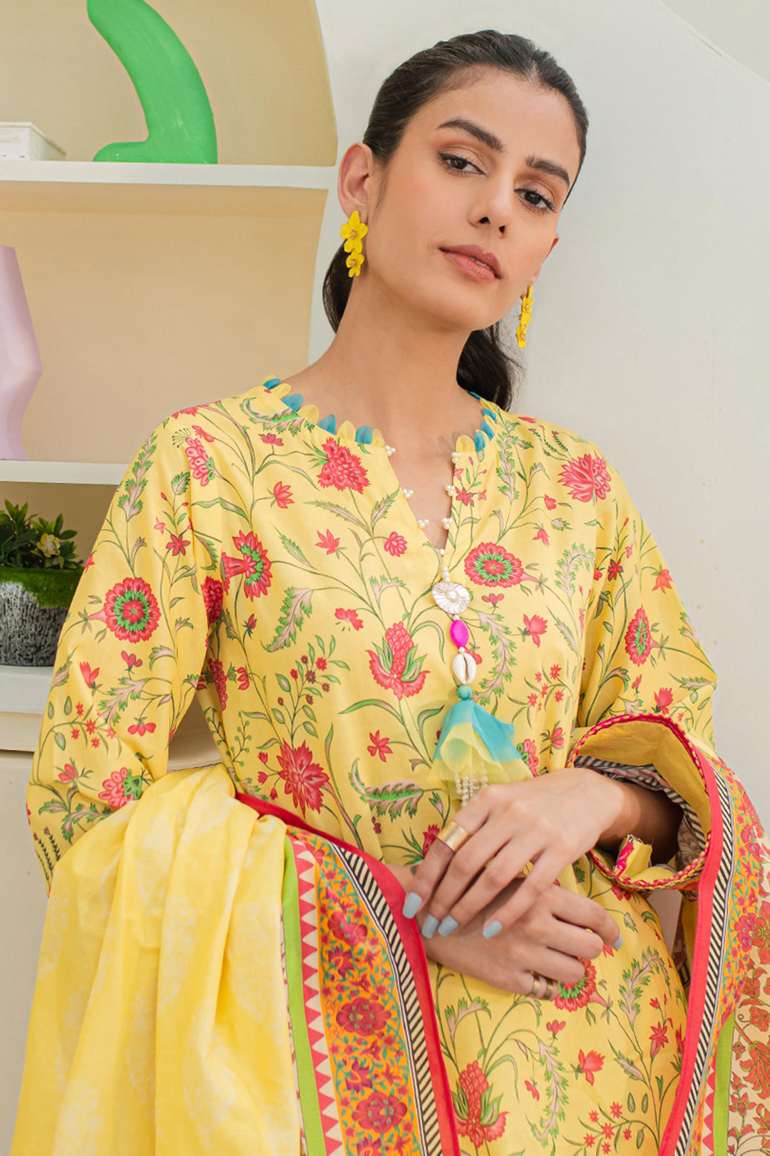 Zellbury | Unstitched 3 Piece Lawn | Shirt Shalwar Dupatta - 1675 Default Title