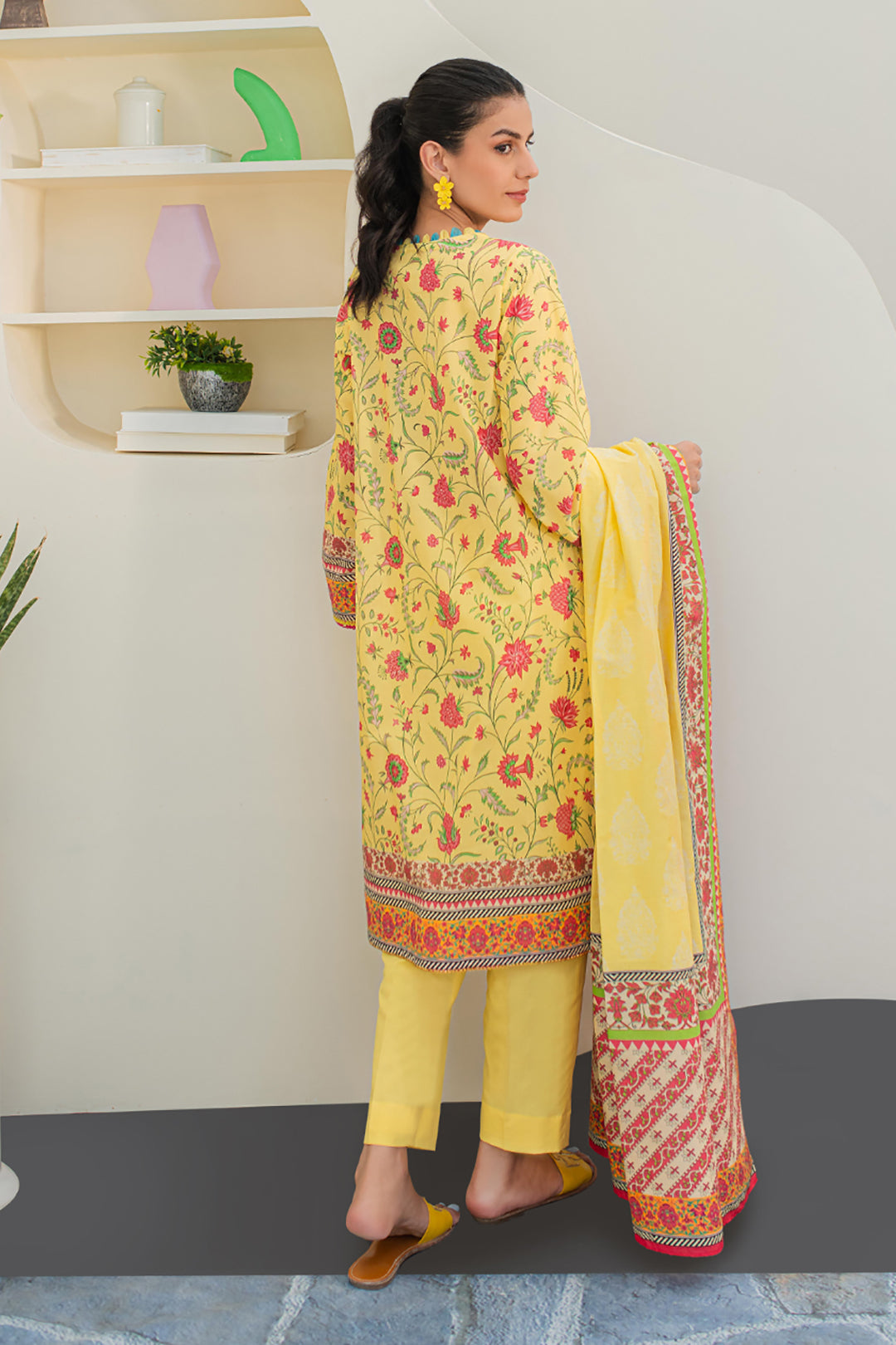 Zellbury | Unstitched 3 Piece Lawn | Shirt Shalwar Dupatta - 1675