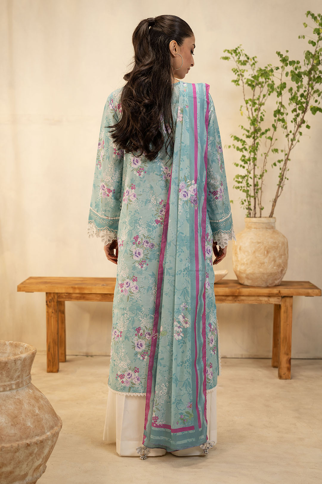 Zellbury | Unstitched 2 Piece Lawn | Embroidered Shirt Dupatta - 0021