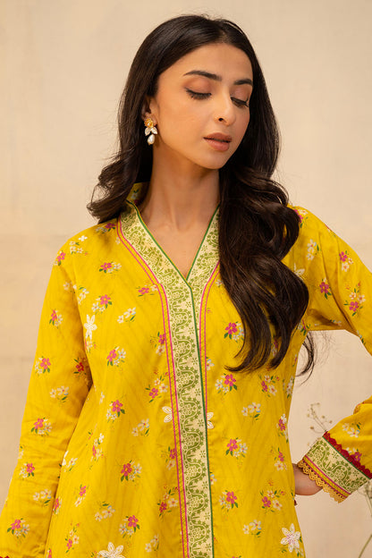 Zellbury | Unstitched 2 Piece Lawn | Embroidered Shirt Shalwar - 0098 Default Title