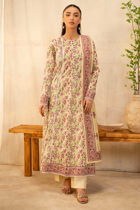 Zellbury | Unstitched 2 Piece Lawn | Shirt Dupatta - 0009