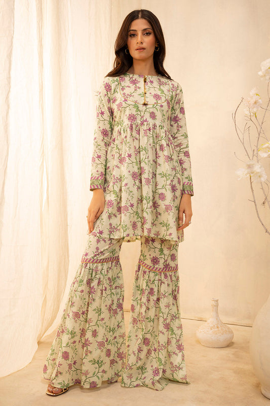 Zellbury | Unstitched 2 Piece Lawn | Shirt Shalwar - 0012