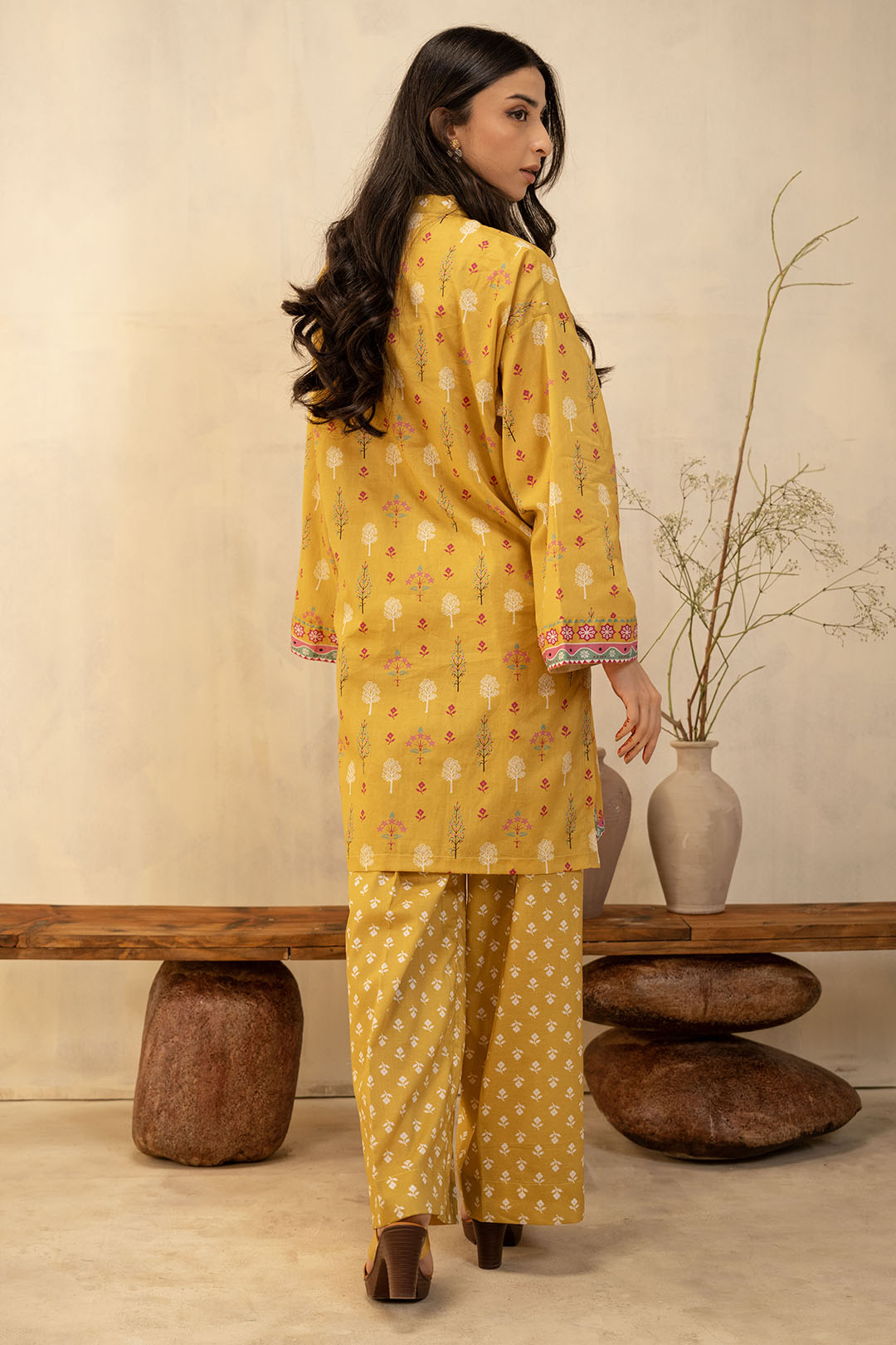 Zellbury | Unstitched 2 Piece Lawn | Shirt Shalwar - 0019