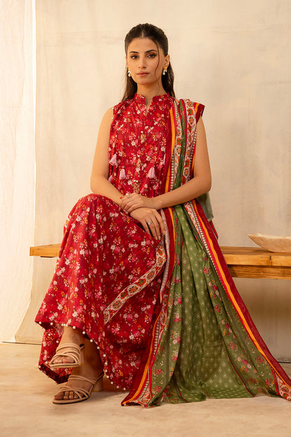 Zellbury | Unstitched 2 Piece Lawn | Shirt Dupatta - 0087